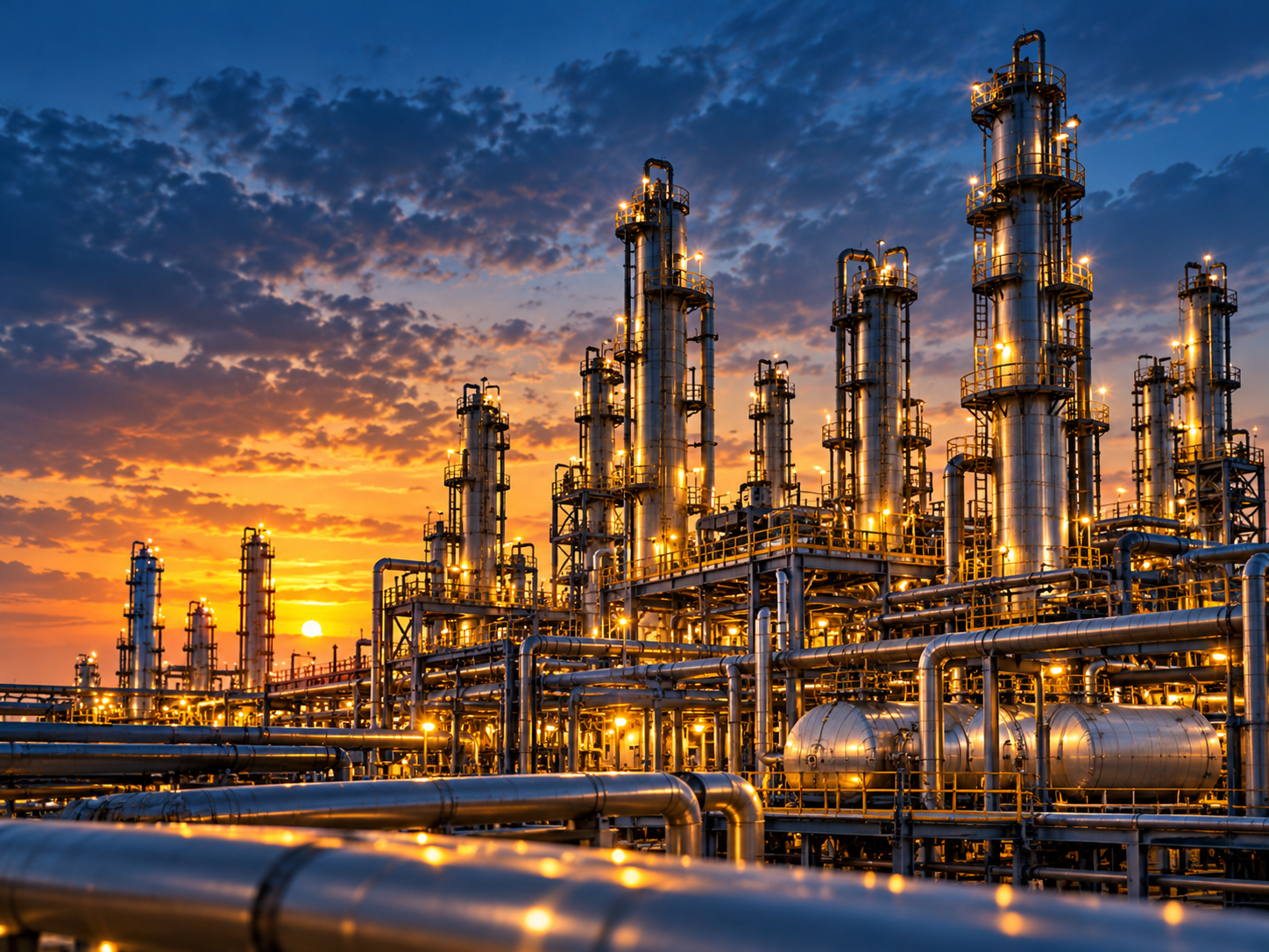 Engineering infrastructure at an industrial refinery