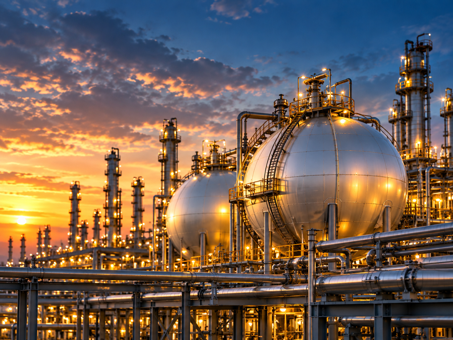 Petrochemical process vessels and pipelines