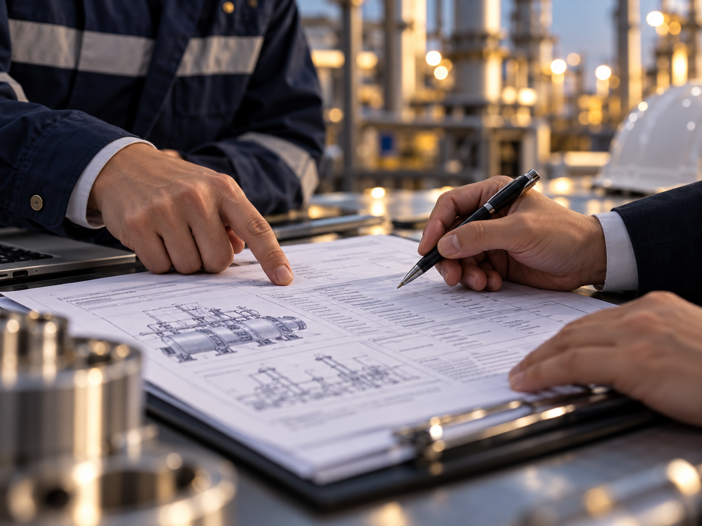 Reviewing engineering drawings and precision components