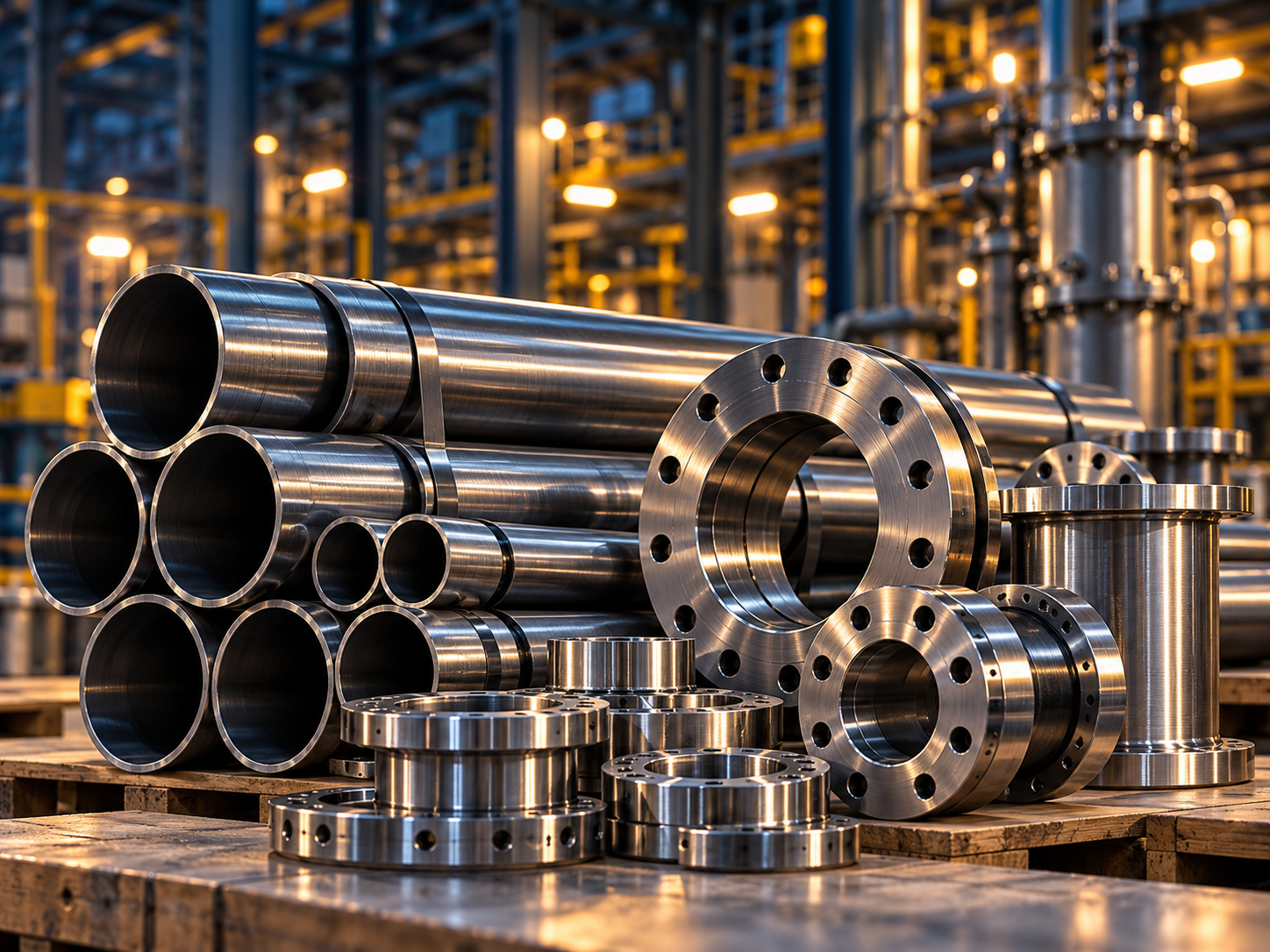 Steel pipes and flanges