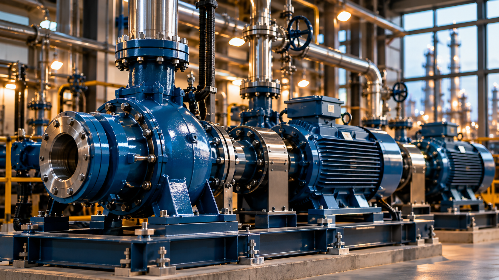 Industrial pump and motor