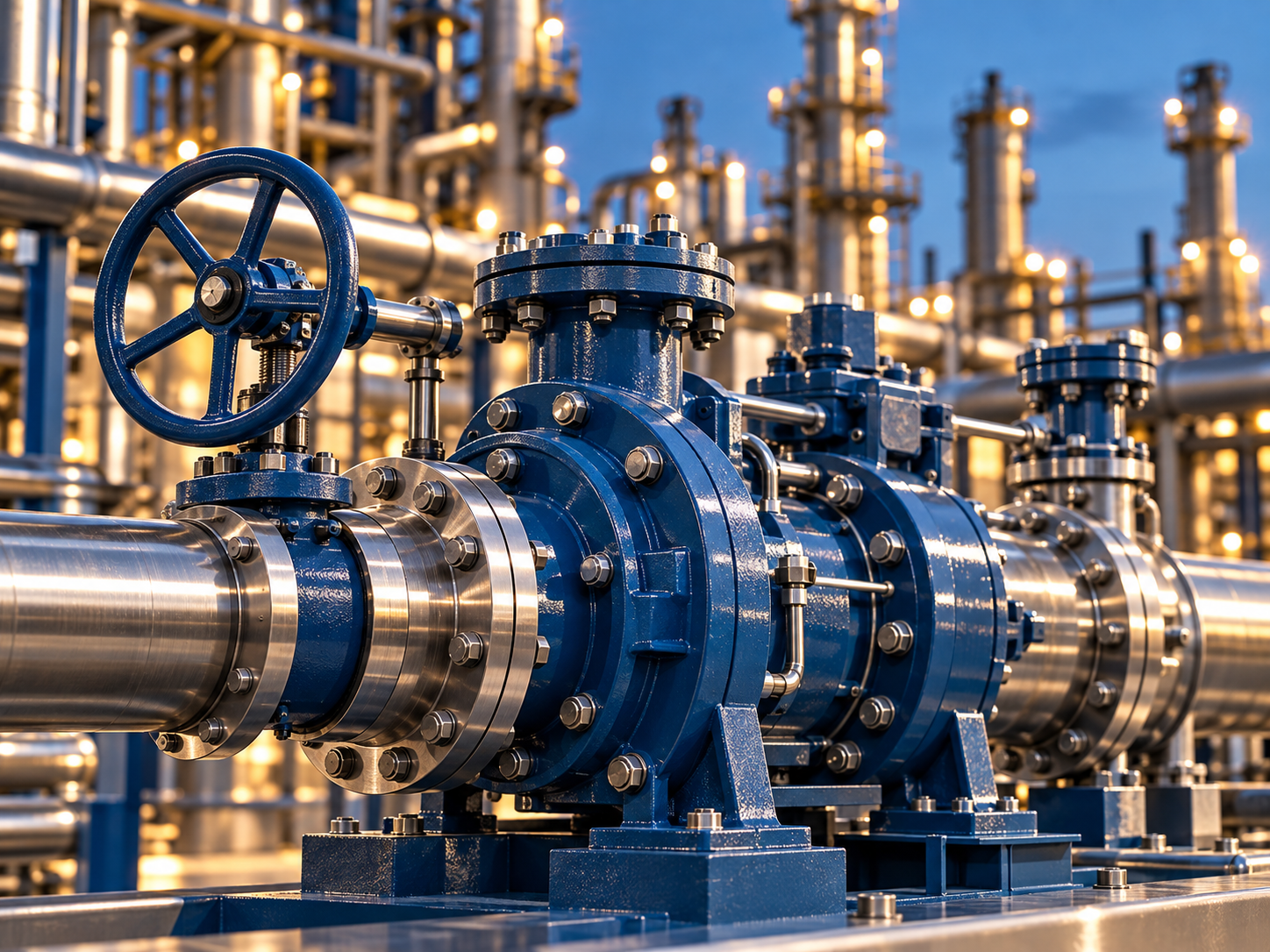 Industrial pump and valve assembly